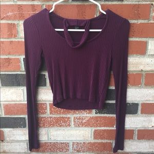 Long sleeve crop top